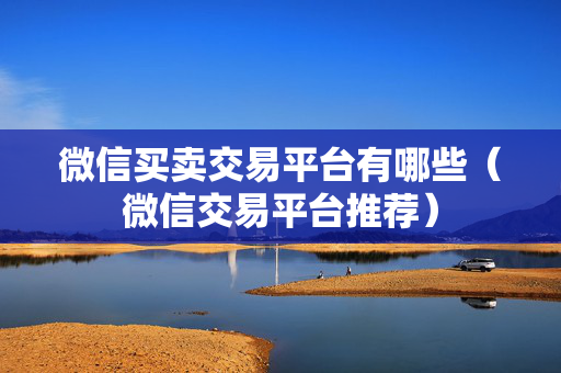 微信买卖交易平台有哪些（微信交易平台推荐）